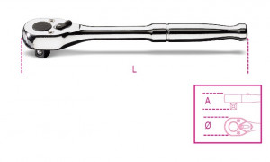 Cheie cu clichet actionare 3/8", maner metalic 910M/55