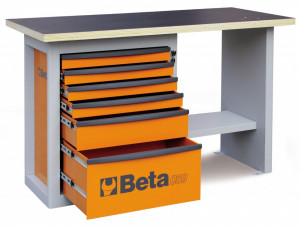 Banc de lucru cu 6 sertare C59C