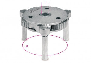 Cheie de filtru cu 3 brate, diametru 105-165mm 1493/U