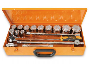 Set tubulare 3/4" si accesorii, 17 piese 928A/C12