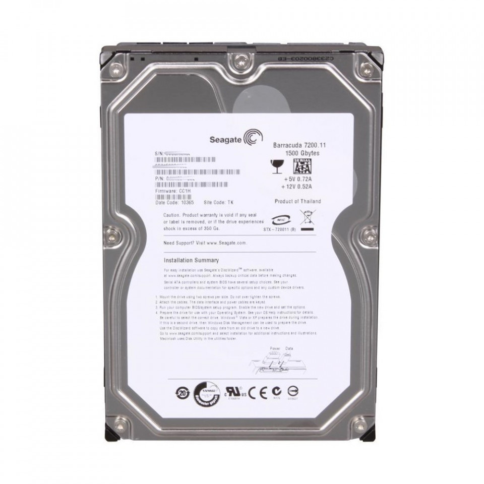 Hard disk 1.5TB Seagate BarraCuda Green ST31500341AS, SATA2, 5900rpm ...