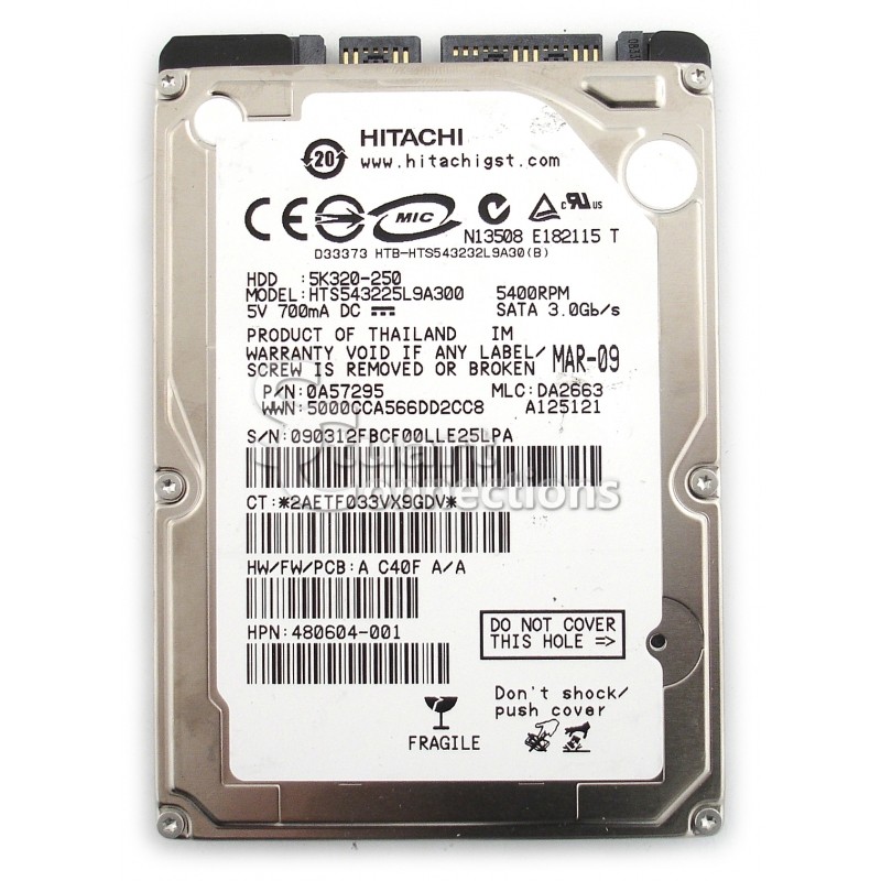 Hard disk Laptop / Notebook 250GB Hitachi HTS543225L9A300, SATA II