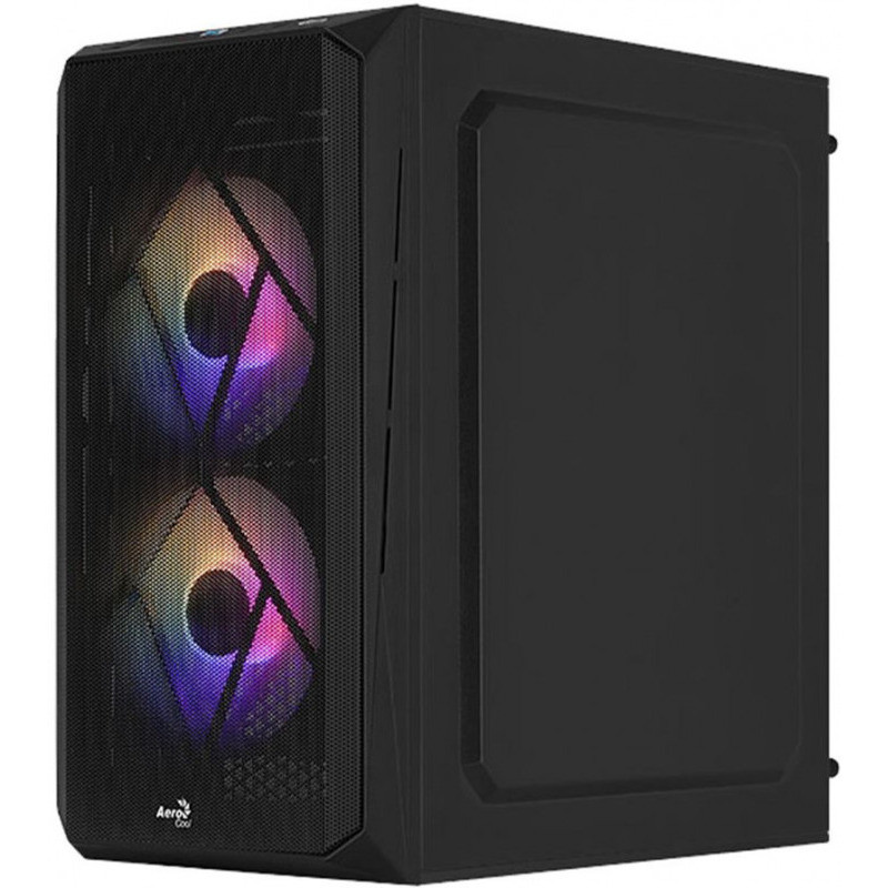 Carcasa Gaming Aerocool CS-107 V2 Black, MiniTower, USB 3.0, Panou ...