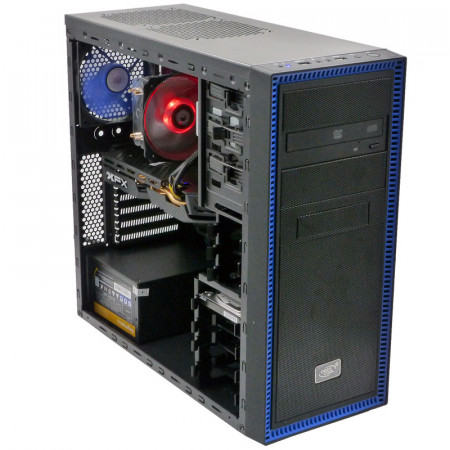 Calculator Gaming Deepcool Tesseract, Intel Core i5 2400 3.1GHz, Intel DH61CR, 8GB DDR3, 500GB, XFX RX 580 8GB DDR5 256-bit, DVI, HDMI, 500W, DVD