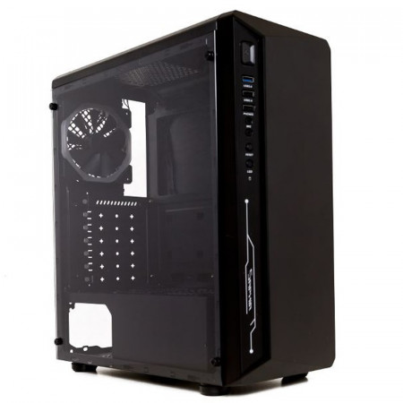 Carcasa Gaming Inter-Tech C-III Saphir Black, USB 3.0, Ventilator 120mm LED RGB