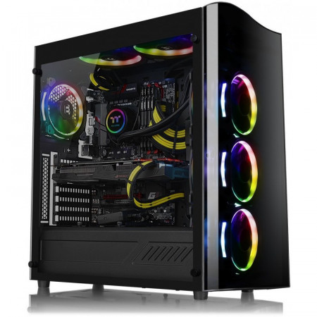 Carcasa Gaming Thermaltake View 22 Tempered Glass, USB 3.0, Panou transparent, MiddleTower, Vent. 120mm