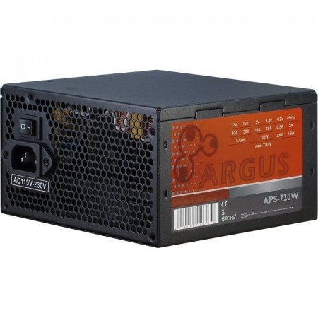 Sursa Inter-Tech Argus 720W, 4x SATA, 2x 6+2 PCI-E, 4x Molex, Vent 120 mm, PFC Activ