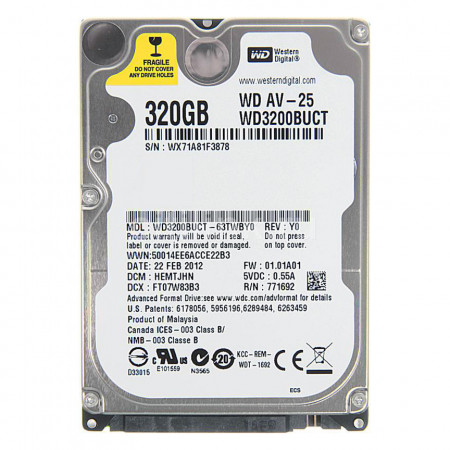 Hard Disk Laptop Western Digital Scorpio Blue WD3200BUCT 320GB, 5400rpm, 8 MB, SATA 2