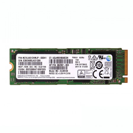 SSD Samsung PM961 512GB TLC, PCI Express 3.0 x4 NVMe M.2 2280, MZ-VLW5120