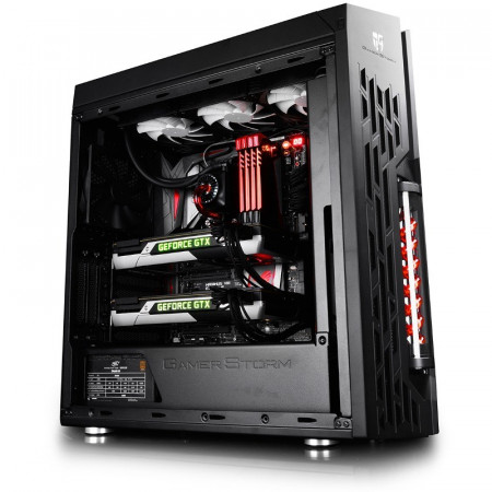 Carcasa Gaming Deepcool Gamer Storm Genome II, Cooler inclus, USB 3.0, Vent 4x 120mm, MiddleTower, Desigilat