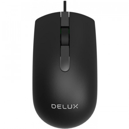 Mouse Delux M322 Black, USB, 1500dpi
