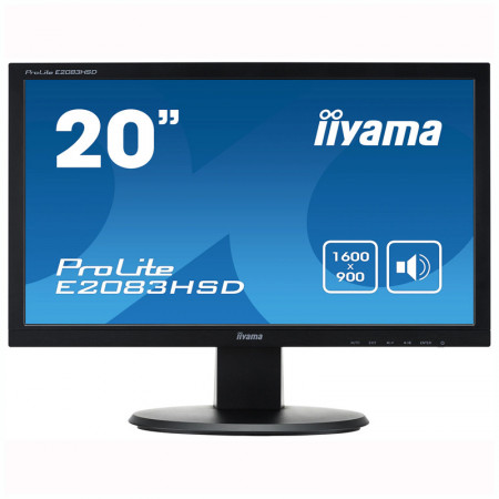 Monitor LCD IIYAMA 20" ProLite E2083HSD, 1600 x 900, 5ms, VGA, DVI, Cabluri incluse