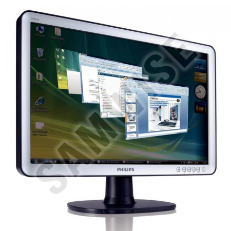 Monitor LCD 19" Philips190SW Silver, Grad A, 5ms, 1440 x 900, DVI, VGA, Cabluri incluse