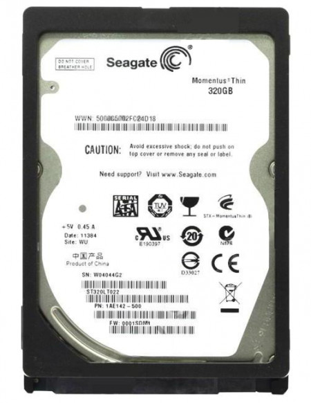 Hard disk Laptop 320GB Seagate Momentus Thin ST320LT022 SATA II, 5400 rpm, Buffer 16MB, 7mm