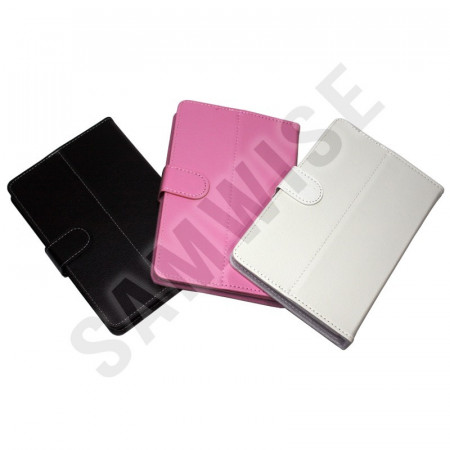 Husa reglabila 5" - 7" pentru tableta, din piele ecologica, cu suport