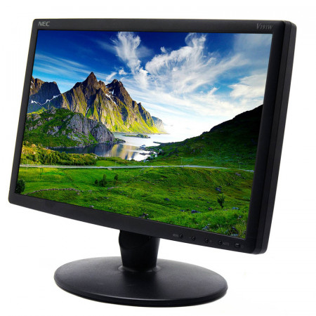 Monitor LCD 18.5" NEC V191W, 1366x768, 5ms, VGA, Cabluri incluse