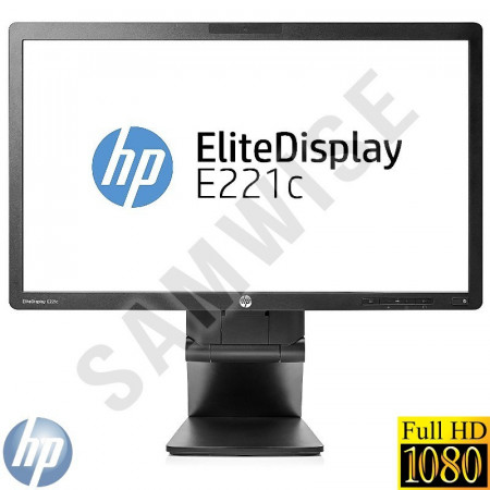 Monitor LED 21.5" HP Elitedisplay E221C, 1920 x 1080, 7ms, VGA, DVI, DisplayPort, Camera WEB, Cabluri Incluse