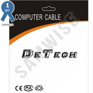 Adaptor DeTech mini DisplayPort tata- HDMI mama, Alb