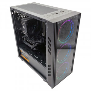 Calculator Gaming Black Ryzen, AMD Ryzen 5 2600X 3.6GHz, GA-A320M-H, 16GB DDR4, SSD 256GB, 1TB, GTX 1650 OC 4GB GDDR5 128-bit, HDMI, 500W