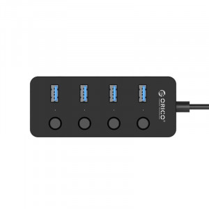 Hub USB Orico W9PH4-U3 V1, 4 porturi, USB 3.0, negru