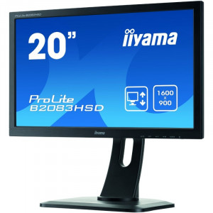 Monitor LCD IIYAMA ProLite 19.5" B2083HSD, 1600x900, 5ms, VGA, DVI, Cabluri Incluse
