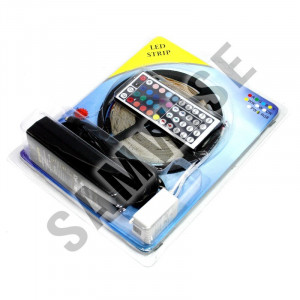 Rola 5m LED multicolora, cu telecomanda si alimentator