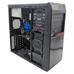 Calculator Gaming Riotoro B2B, Intel Core i3 4130 3.4GHz, GA-H81M-D2V, 8GB DDR3, SSD 128GB, 500GB, ATI R5 340X 2GB DDR3, DVI, 300W, DVD-RW