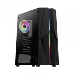 Carcasa Gaming Aerocool Mecha ARGB, MiddleTower, 2x USB 3.0, Panou transparent