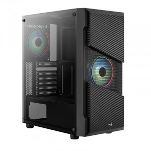 Carcasa Gaming Aerocool Menace Saturn RGB, MiddleTower, USB 3.0, Panou transparent