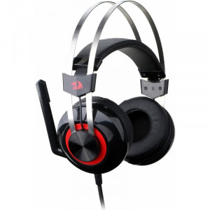Casti Gaming Redragon Talos Black, Sunet surround 7.1, Telecomanda pe fir, USB, Difuzoare 40mm, Impedanta 16Ohm
