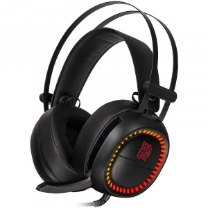 Casti Gaming Tt eSPORTS Shock Pro RGB, Stereo, Iluminare RGB, 2x Jack 3.5mm, TRS, 97db, Difuzoare 40mm