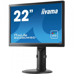 Monitor LCD 22" Iiyama ProLite B2280WSD-B1, 1680x1050, 5ms, VGA, DVI, Cabluri incluse