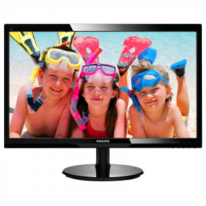 Monitor LED Philips 24" 246V5LSB, Grad A, 1920x1080, 5ms, DVI, VGA, Cabluri incluse