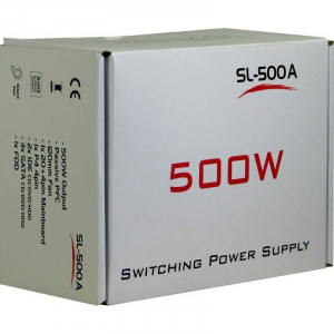 Sursa Inter-Tech 500W SL-500, 3x SATA, 2x Molex, Ventilator 120mm, PFC