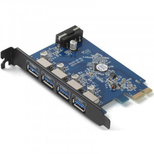 Adaptor Orico PVU3-4P 1x PCI-E Male - 4x USB 3.0 Female PCI-Express Card