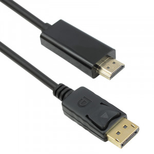 Cablu DeTech, DisplayPort Male - HDMI Male, 14+1 cupru, 5m