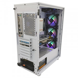 Calculator Gaming Gank 5 White, Intel Core i5 4590 3.3GHz, Asus H81M-P-SI, 16GB DDR3, SSD 120GB, 1TB, Sapphire RX 580 NITRO+ 4GB GDDR5 256-bit, DVI, HDMI, 500W