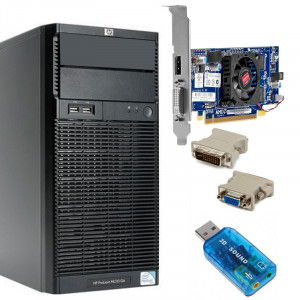 Calculator HP Proliant ML110 G6, Intel Core i3 550 3.2GHz, 4GB DDR3 ECC, ATI HD 7450 1GB DDR3, 250GB, Placa sunet USB, Adaptor DVI-VGA