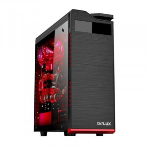 Carcasa Gaming Delux DW701, MiddleTower, Panou transparent