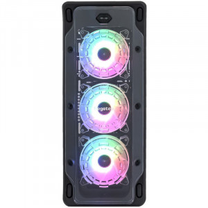 Carcasa Gaming Segotep LUX II Black RGB, Panou transparent