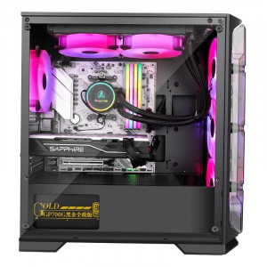 Carcasa Gaming Segotep LUX S, MiddleTower, Panou transparent