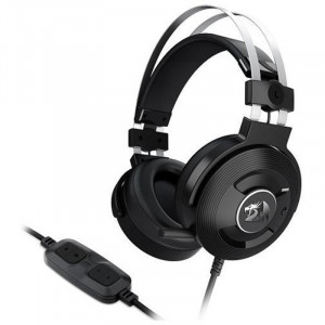 Casti Gaming Redragon Triton Black, Sunet surround 7.1, Telecomanda pe fir, USB, Difuzoare 40mm, Impedanta 32Ohm