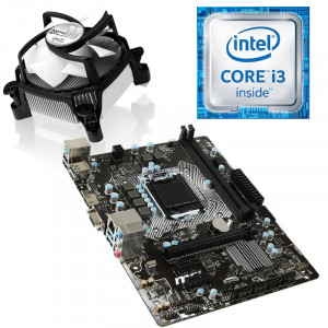 Kit Placa de baza MSI H110M PRO-VH, Intel Core i3 6100 3.7GHz, Cooler CPU Artic Alpine 11 GT