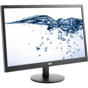 Monitor LED 23.6" AOC E2470SWDA, Grad A, 1920x1080, 5ms, VGA, DVI, Cabluri incluse