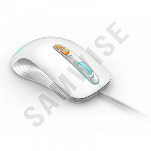 Mouse Gaming Newmen GX1-PLUS White, 4000DPI, Iluminare LED multicolora, Switch-uri Omron, Picioruse de teflon