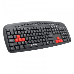 Tastatura multimedia DeTech DE6088, USB, negru