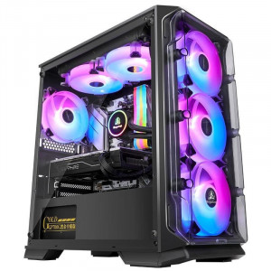 Carcasa Gaming Segotep LUX S, MiddleTower, Panou transparent