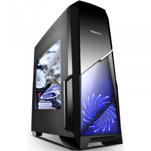 Carcasa Gaming Segotep Sprint V2, USB 3.0, Panou Transparent, MiddleTower, 2x 120mm