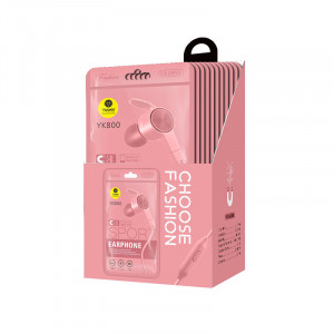 Casti Yookie YK800 cu microfon, in ear, TRRS, diverse culori