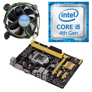 KIT Placa de baza ASUS H81M-K, Intel Core i5 4570 3.2GHz, Cooler CPU inclus